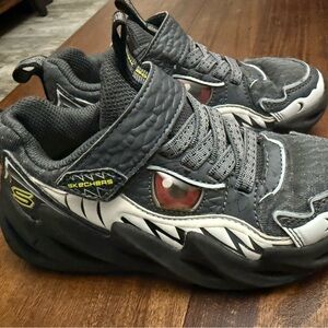 Skechers Kids Black and Gray Sneakers